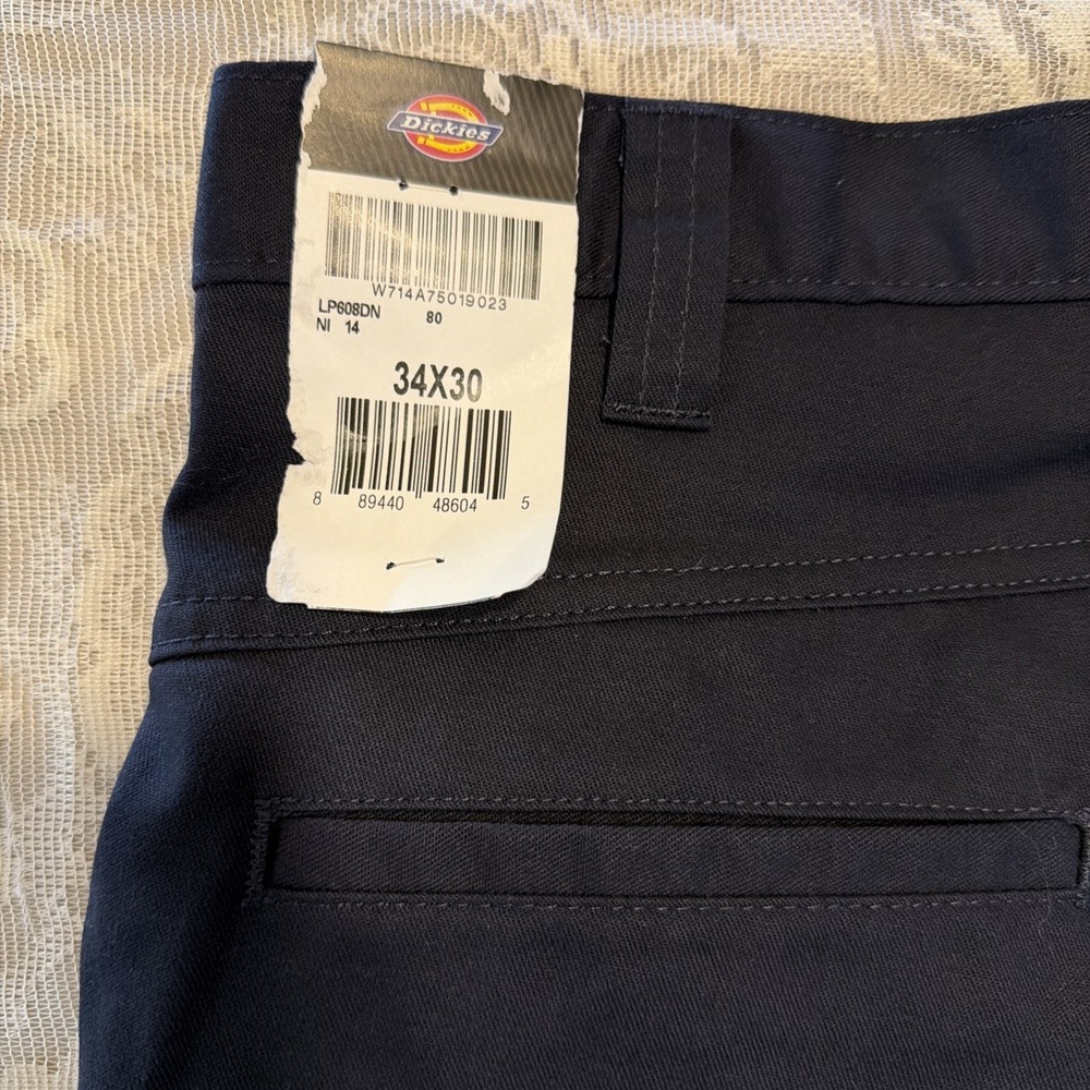 Dickies Mens Flex Regular Fit Straight Leg Work Cargo Pants Navy 34/30NWT - Picture 2 of 6